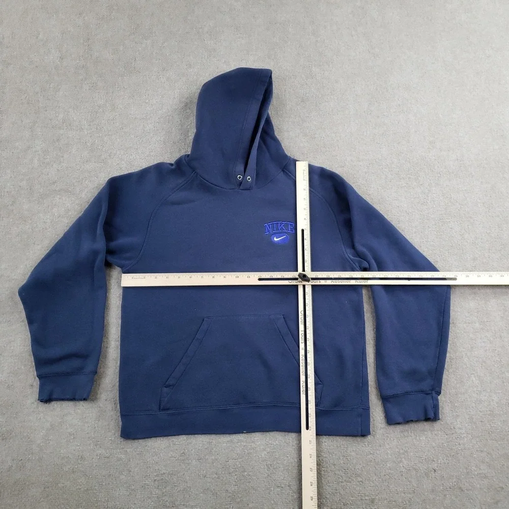Vintage Nike Hoodie Mens Medium Blue Pullover Hooded Kangaroo Pocket Logo‎